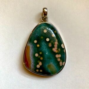 Ocean Jasper pendant set in sterling silver